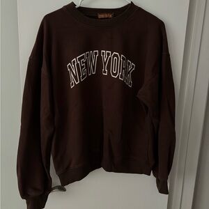 Brown New York Crew